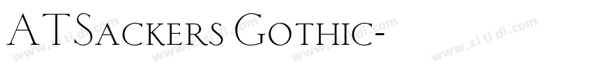 ATSackers Gothic字体转换 ATSackers Gothic字体转换
